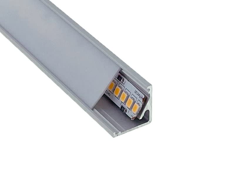 LCI - Profilé LED AN 16x16 _ 30-60° - 2m +  diffuseur opale + accessoires