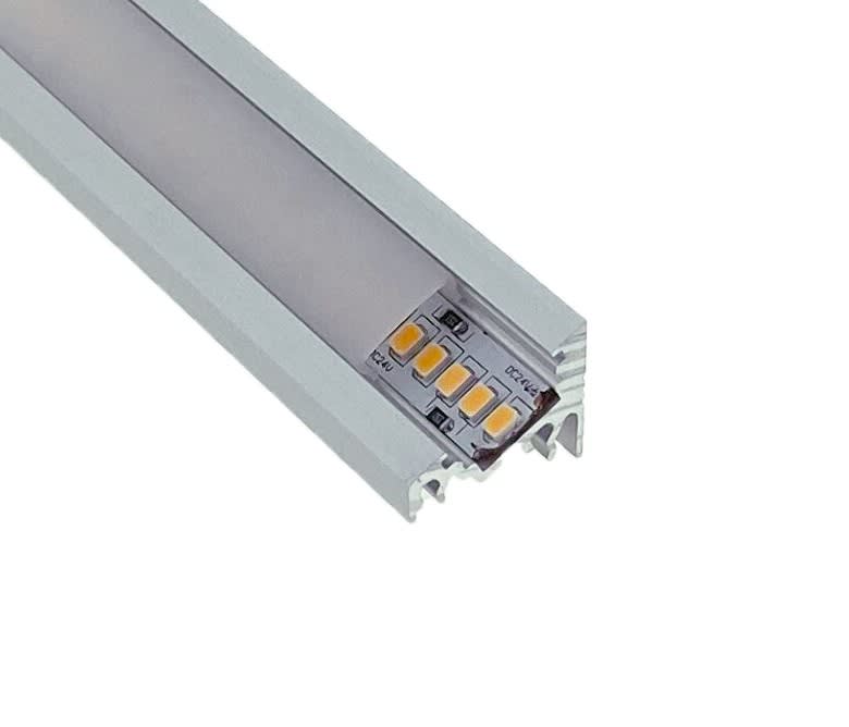 LCI - Profilé LED AN 16x20 _ 30-60° - 2m + diffuseur opale + accessoires