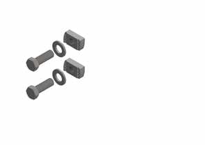 Mavil - KIT 2 HM12x35+2 ROND+2 ECROUS RAIL GAC