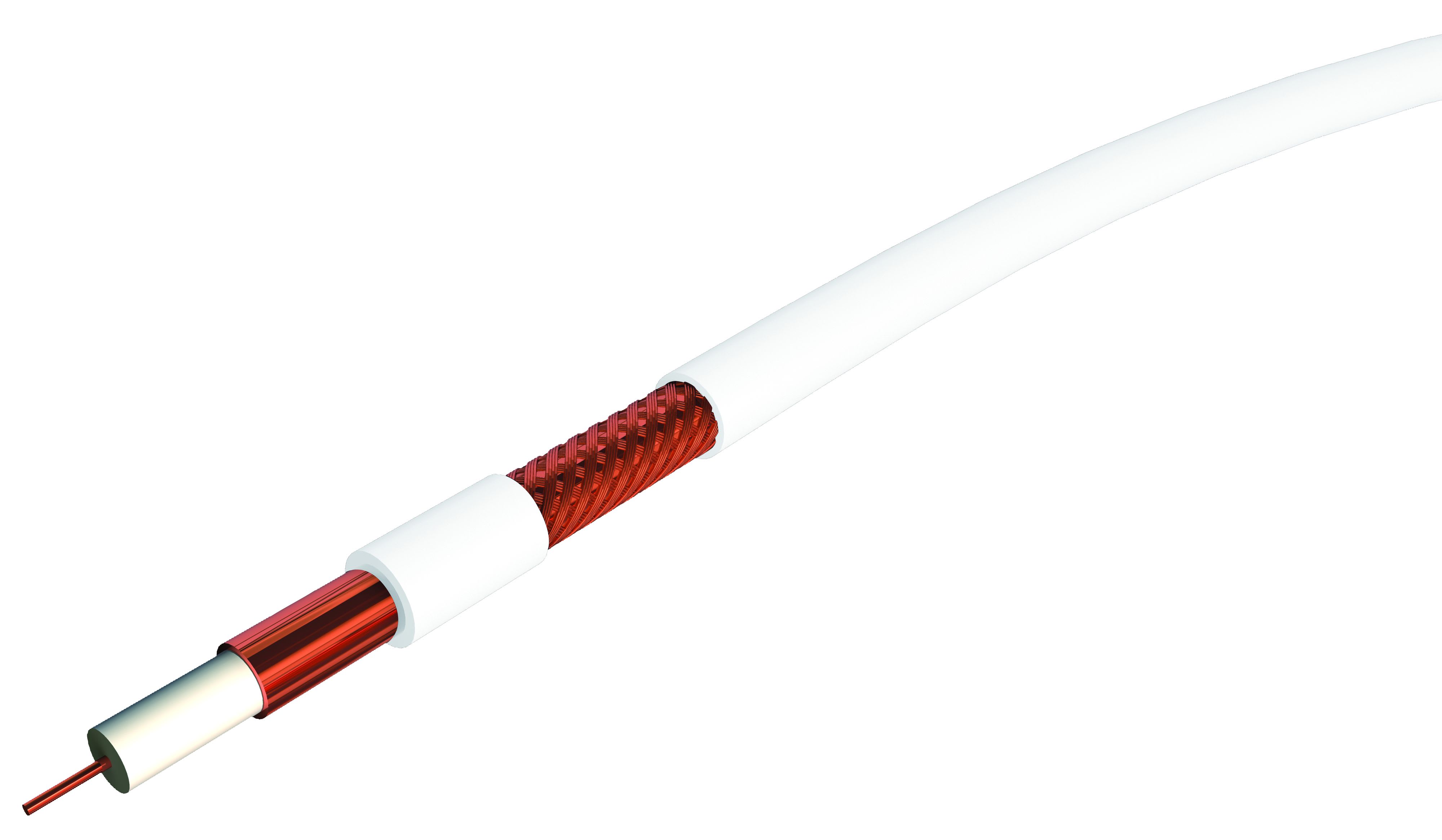 CAE Data - COAX 11dB 75OHMS PVC BLANC INT CLASSE A BC100M