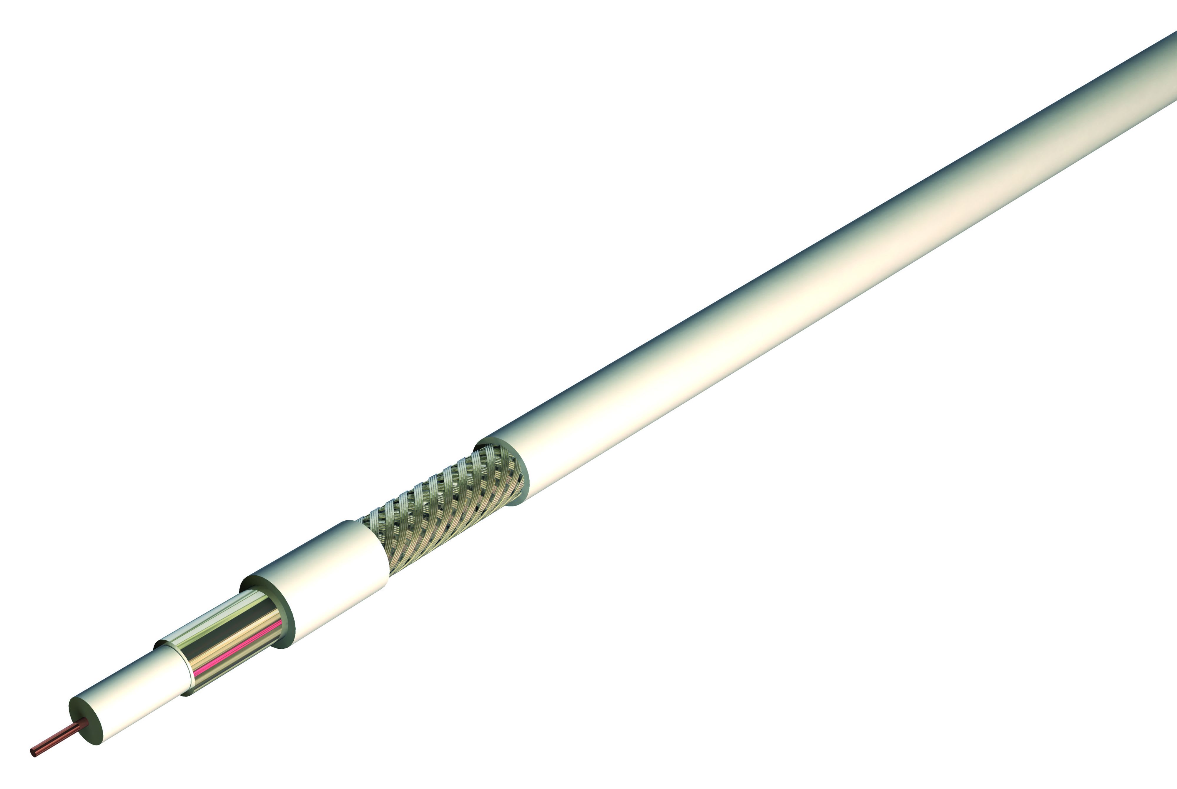 CAE Data - COAX 17dB 75OHMS PVC BLANC INT CLASSE B BP100M