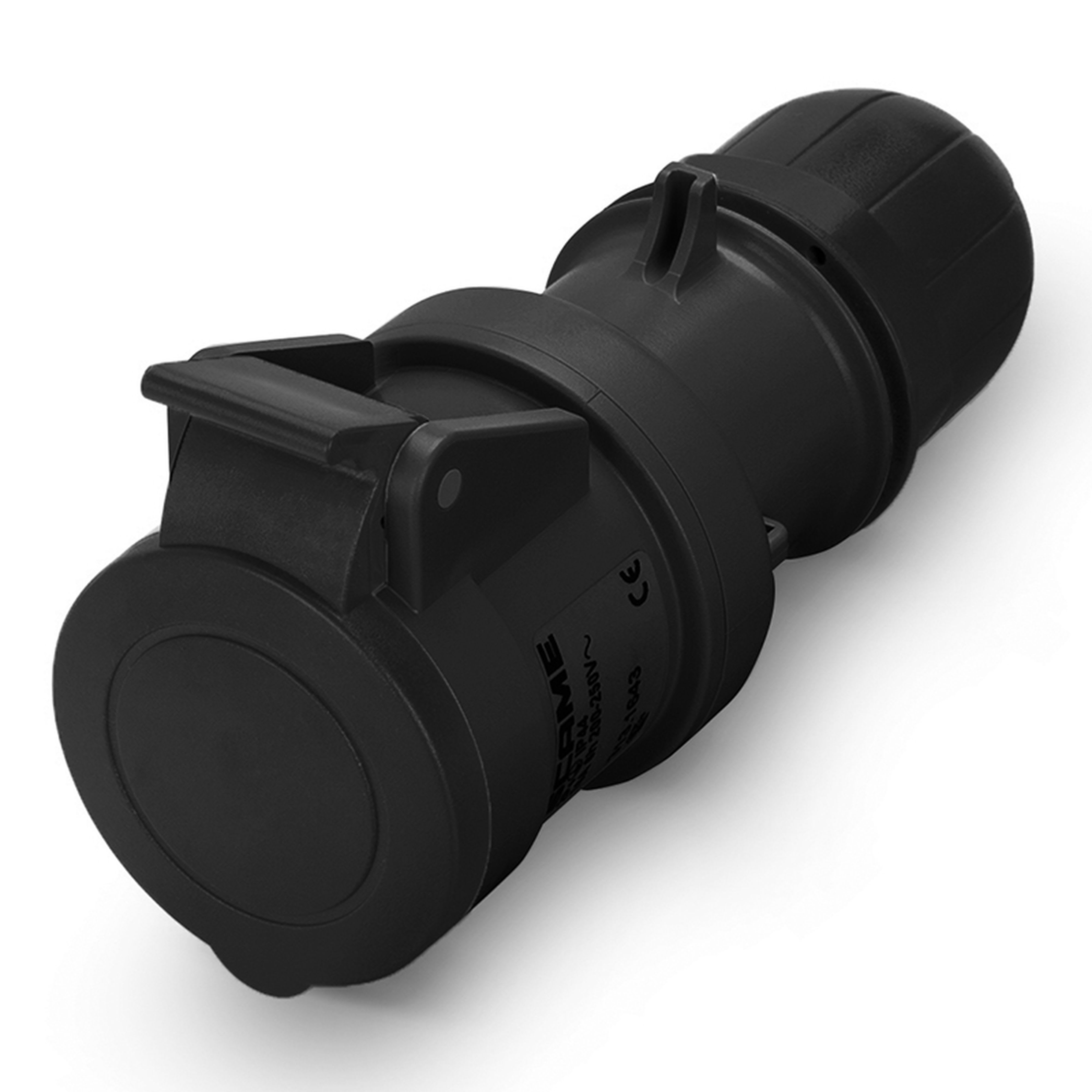 CAE Data - FICHE ALIMENTATION FEMELLE P17 2 POLES + TERRE - CORPS NOIR -