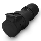 CAE Data - FICHE ALIMENTATION FEMELLE P17 2 POLES + TERRE - CORPS NOIR - RACCORDEMENT BORNE