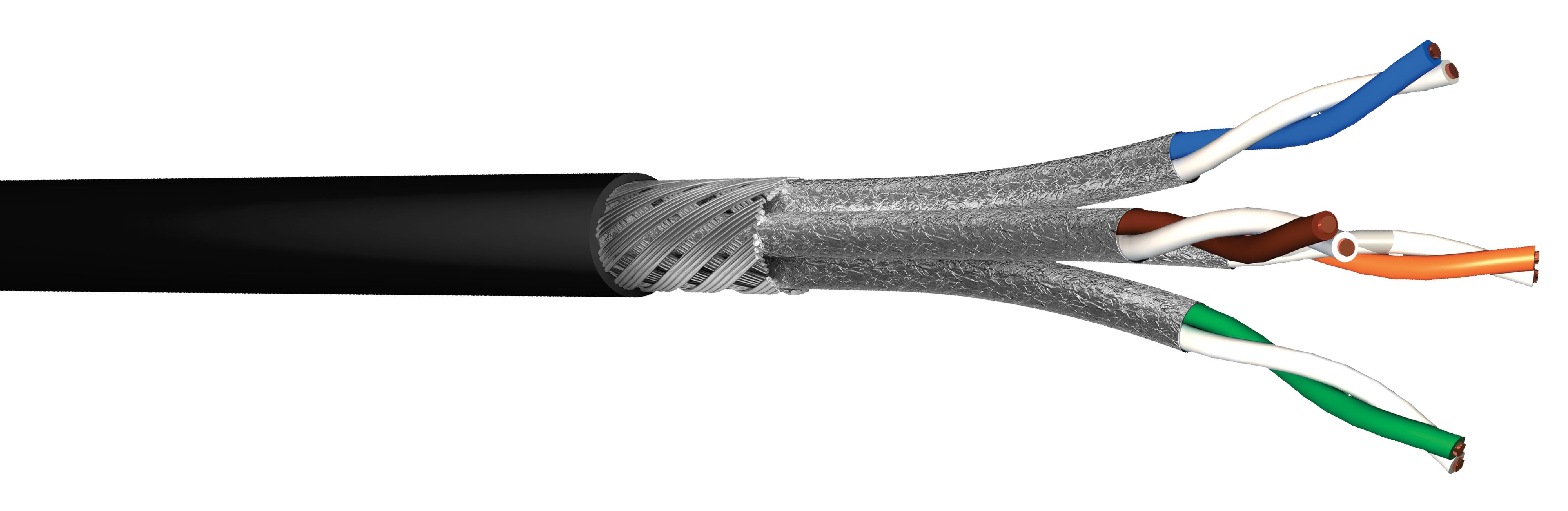 CAE Data - CABLE CAT7 - SOUPLE - S/FTP 4 P SOUPLES - AWG23 - 600MHZ