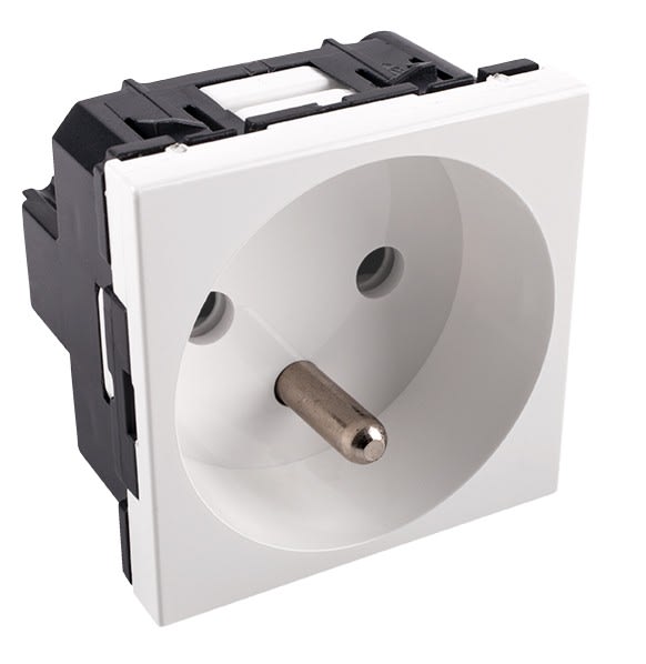 CAE Data - PRISE 240V 2 POLES + T 45X45 BLANC