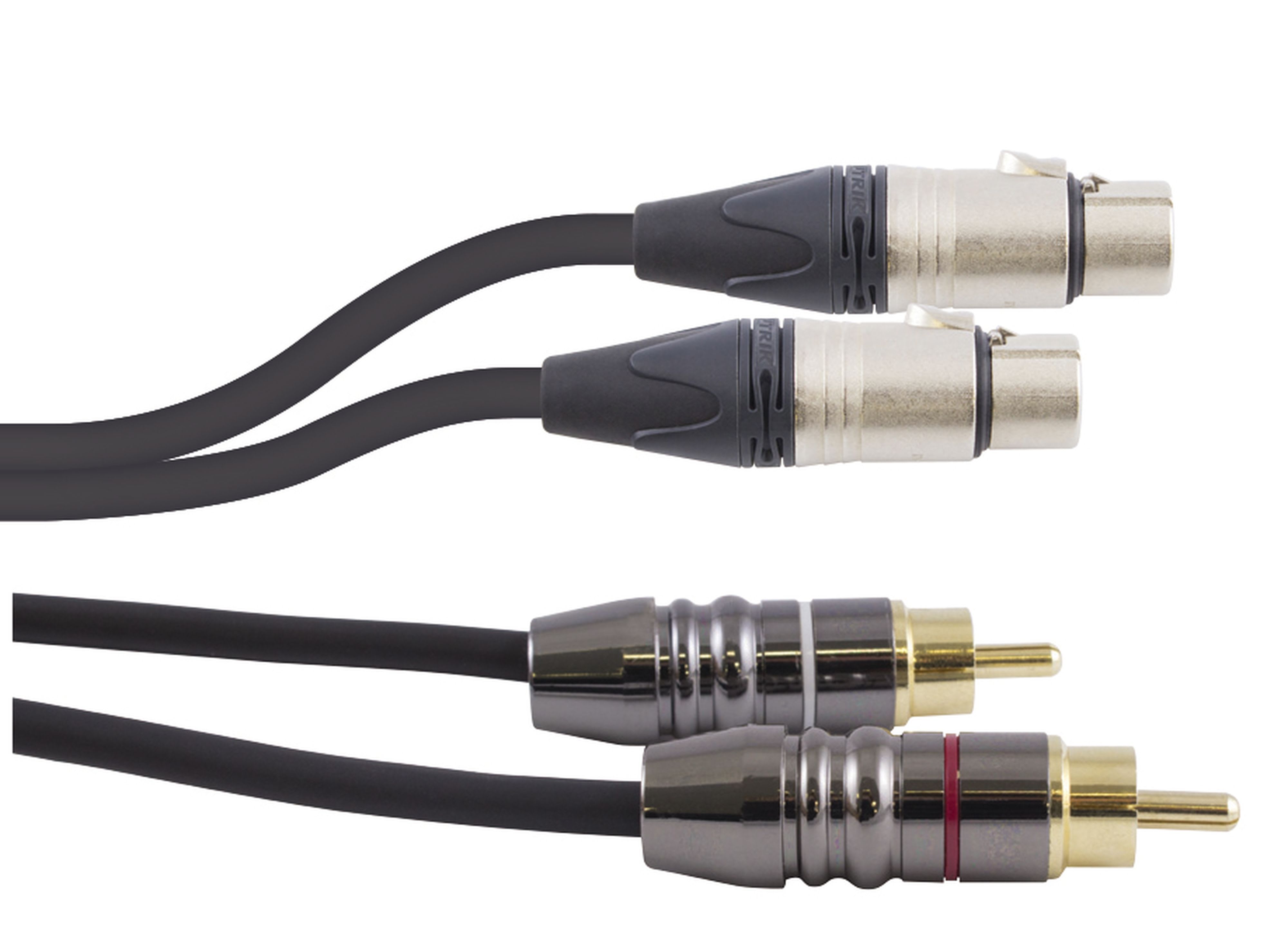CAE Data - CORDON AUDIO - RCA / XLR - 3M 2 x RCA MALES METAL 2 x XLR 3 PTS FEMELLES NEUTRI