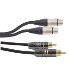CAE Data - CORDON AUDIO - RCA / XLR - 3M 2 x RCA MALES METAL 2 x XLR 3 PTS FEMELLES NEUTRI