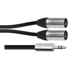 CAE Data - CORDON AUDIO ASYMETRIQUE - 3M JACK MALE STEREO 3.50 - SEETRO 2 x XLR 3PTS MALES