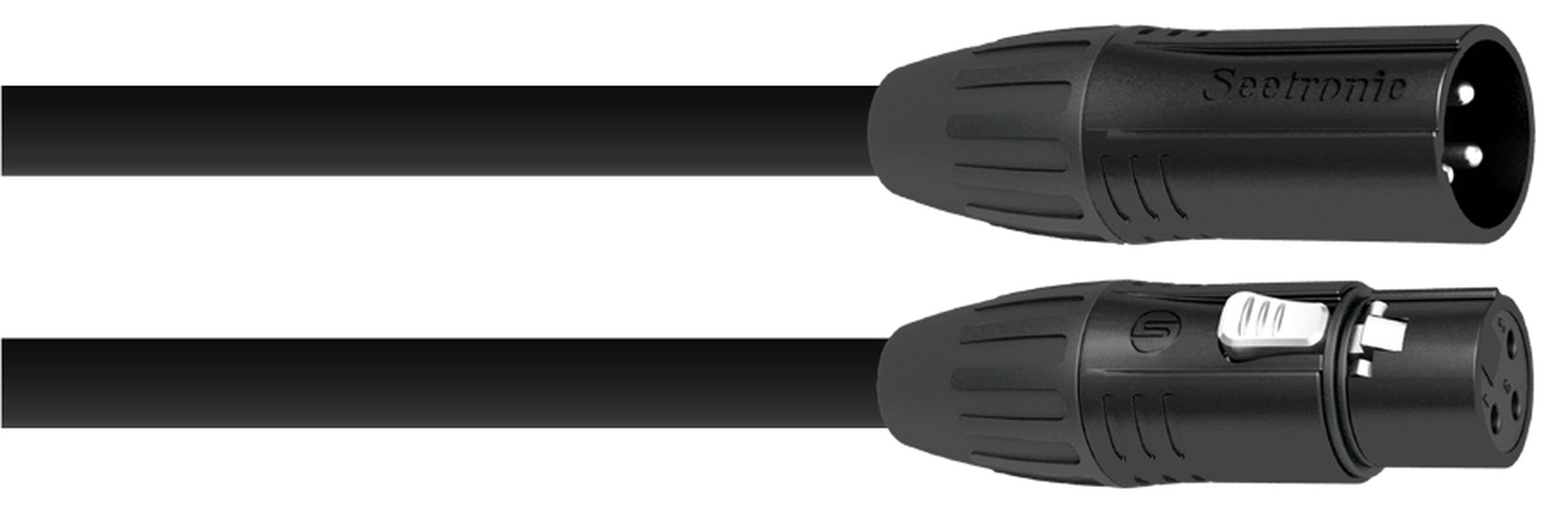 CAE Data - CORDON AUDIO NUMERIQUE - 2M XLR MALE 3 POINTS - CORPS NOIR XLR FEMELLE 3 POINTS