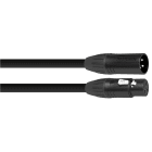 CAE Data - CORDON AUDIO NUMERIQUE - 3M XLR MALE 3 POINTS - CORPS NOIR XLR FEMELLE 3 POINTS