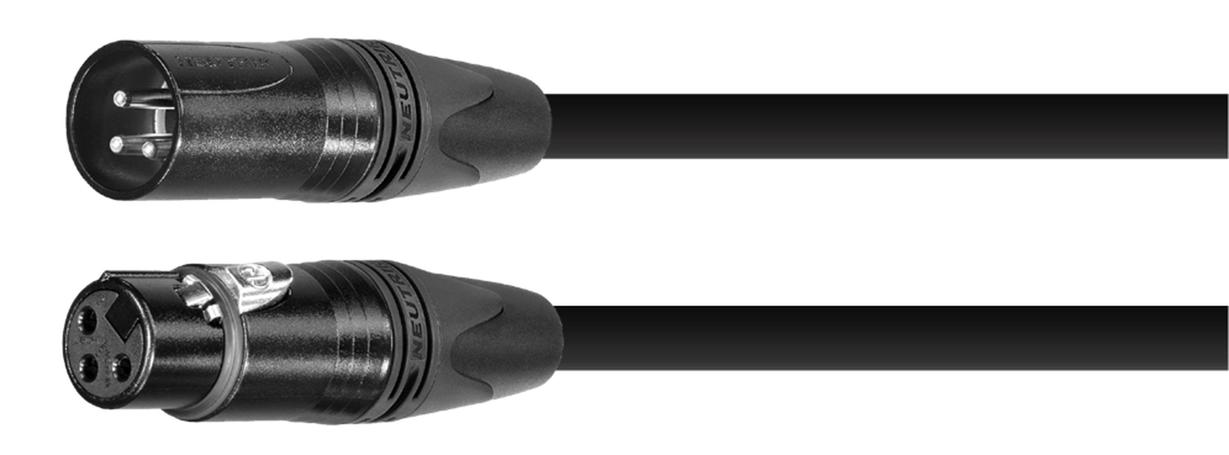 CAE Data - CORDON AUDIO NUMERIQUE - 3M XLR MALE 3 PTS - CORPS NOIR - XLR FEMELLE 3 PTS - CO
