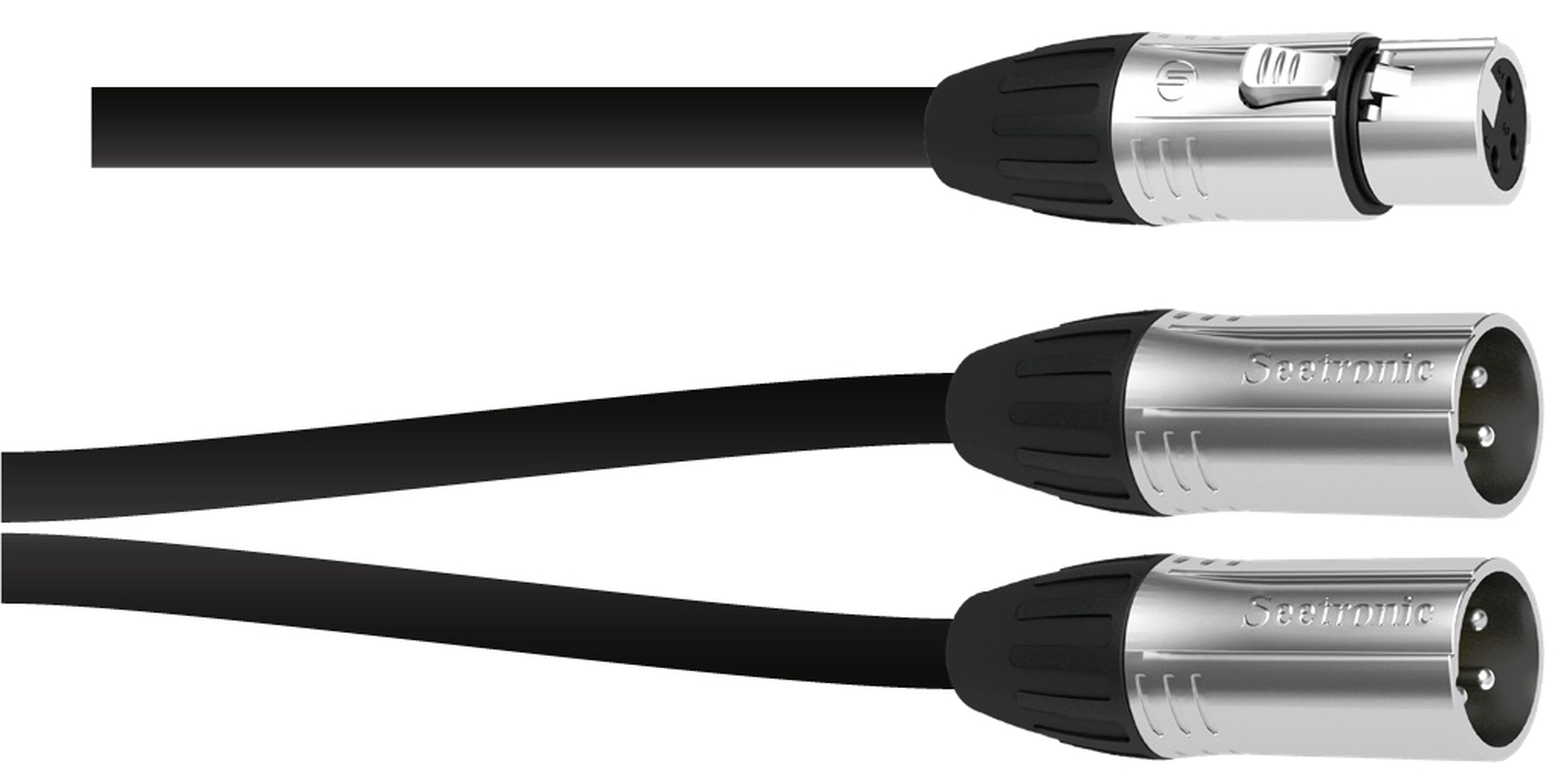 CAE Data - CORDON INSERT XLR - 0.50M 2 x XLR 3PTS MALES - SEETRONIC XLR 3PTS FEMELLE - SEET