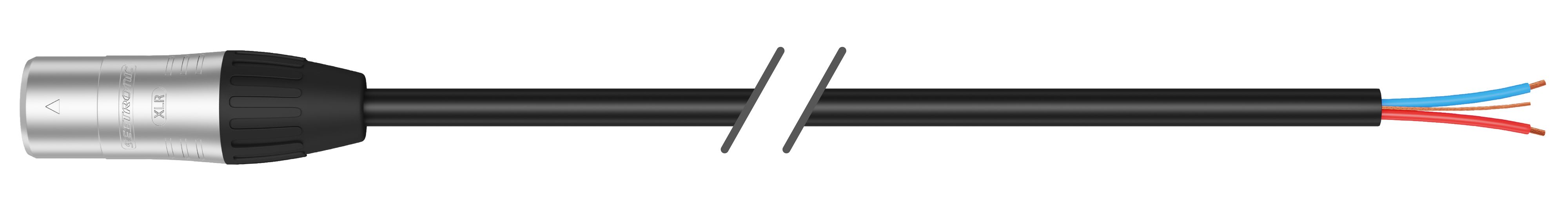CAE Data - CORDON AUDIO XLR - 2M XLR MALE 3PTS - CORPS NICKEL -