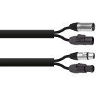 CAE Data - CORDON DMX - 1XDMXPOWER - 3M COTE A : XLR 3 PTS MALE + FICH