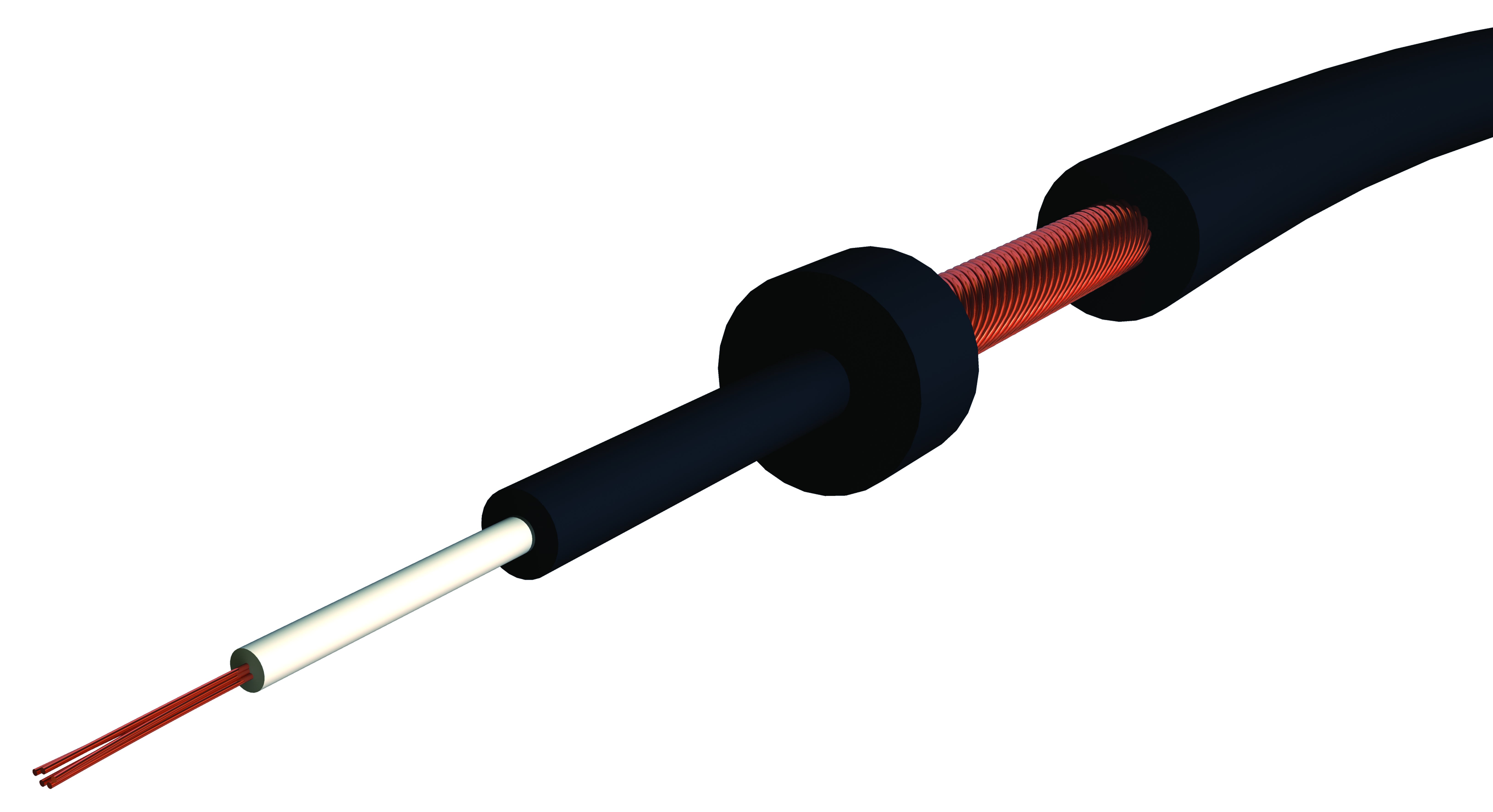CAE Data - Câble instrument 1 x AWG24 souple blindage par guipage gaine PVC noire