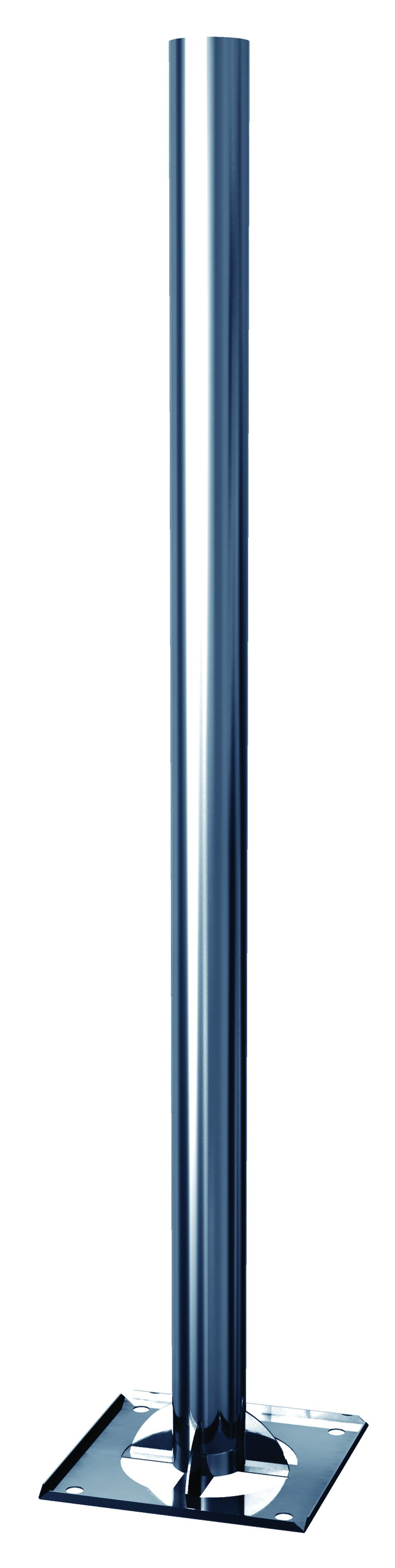 CAE Data - Pied de terrasse zingué blanc pour antenne - Diamètre 50mm - Hauteur 1m