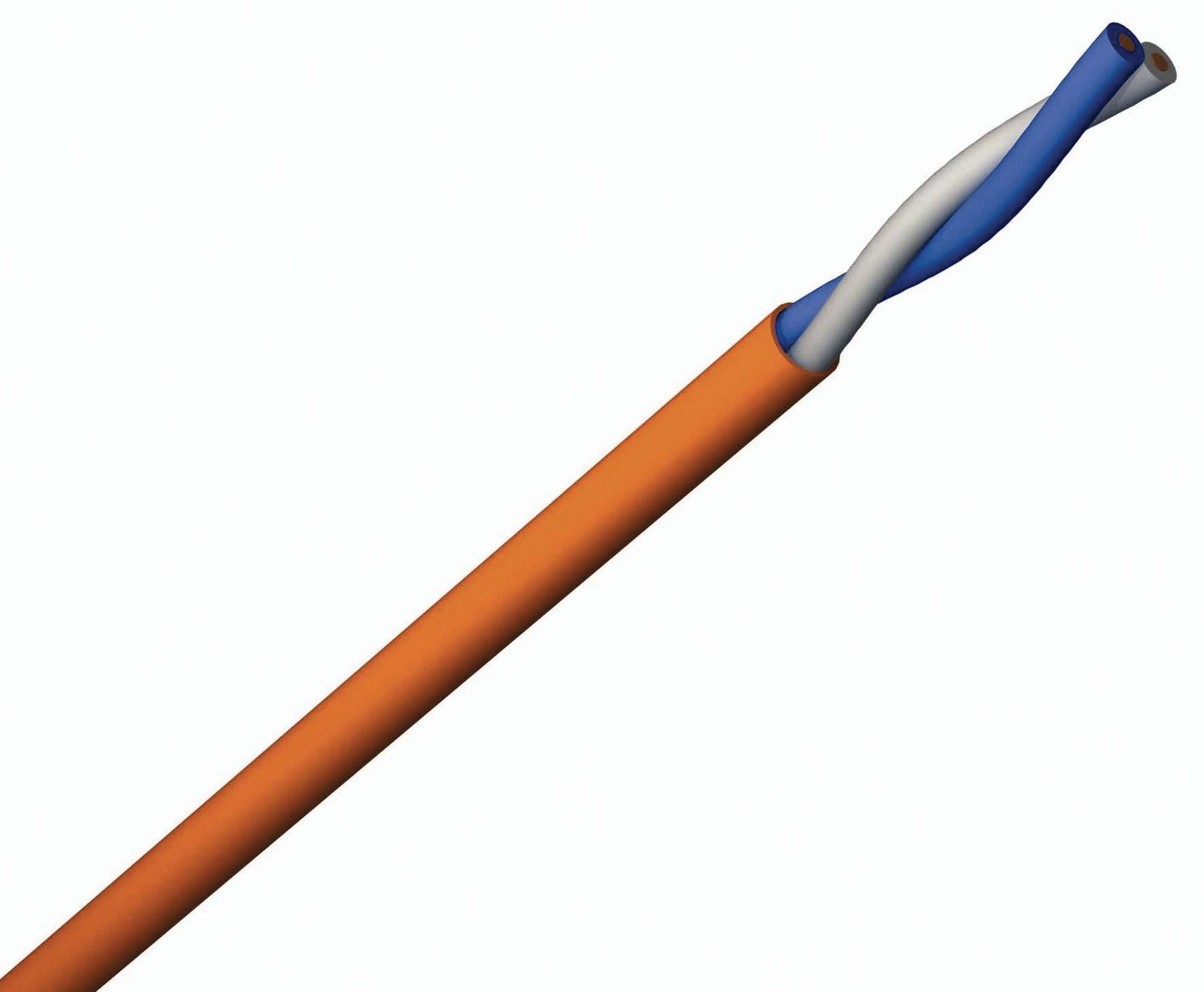 CAE Data - CABLE HP 2 x 1.50 MM2 CR1C1 SOUPLE - CLASSE 5 ELASTOMERE SILICONE - ORANGE