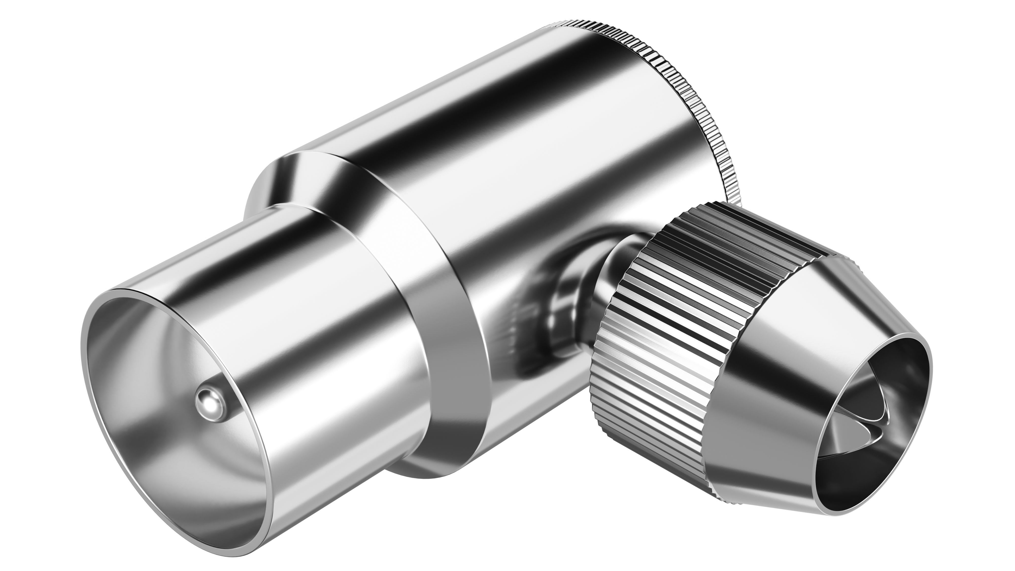 CAE Data - CONNECTEUR IEC MALE 9.52mm MÉTAL COUDÉ