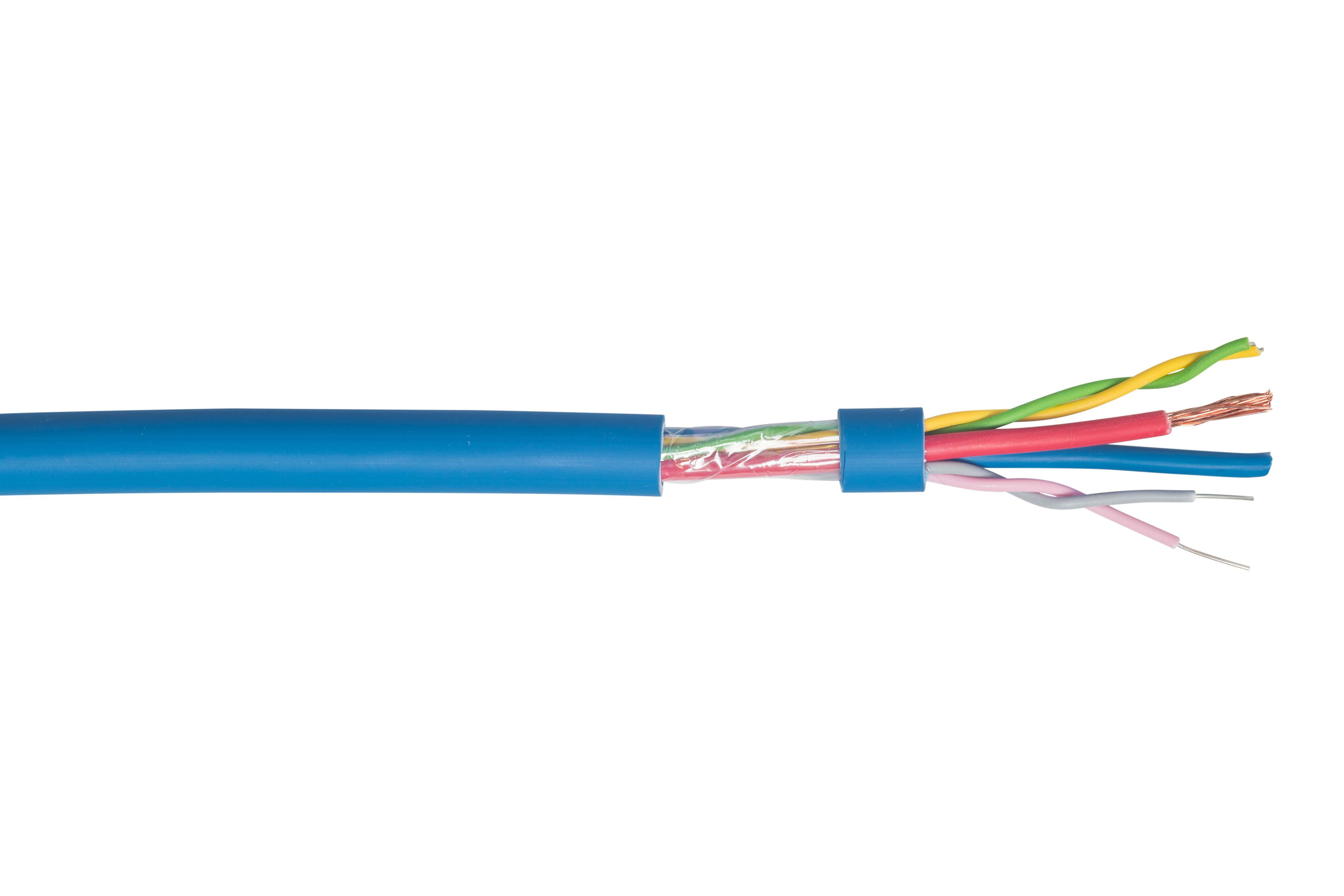 CAE Data - CABLE BLEU 2X1.5MM2 +2X2X5/10 LSZH C100