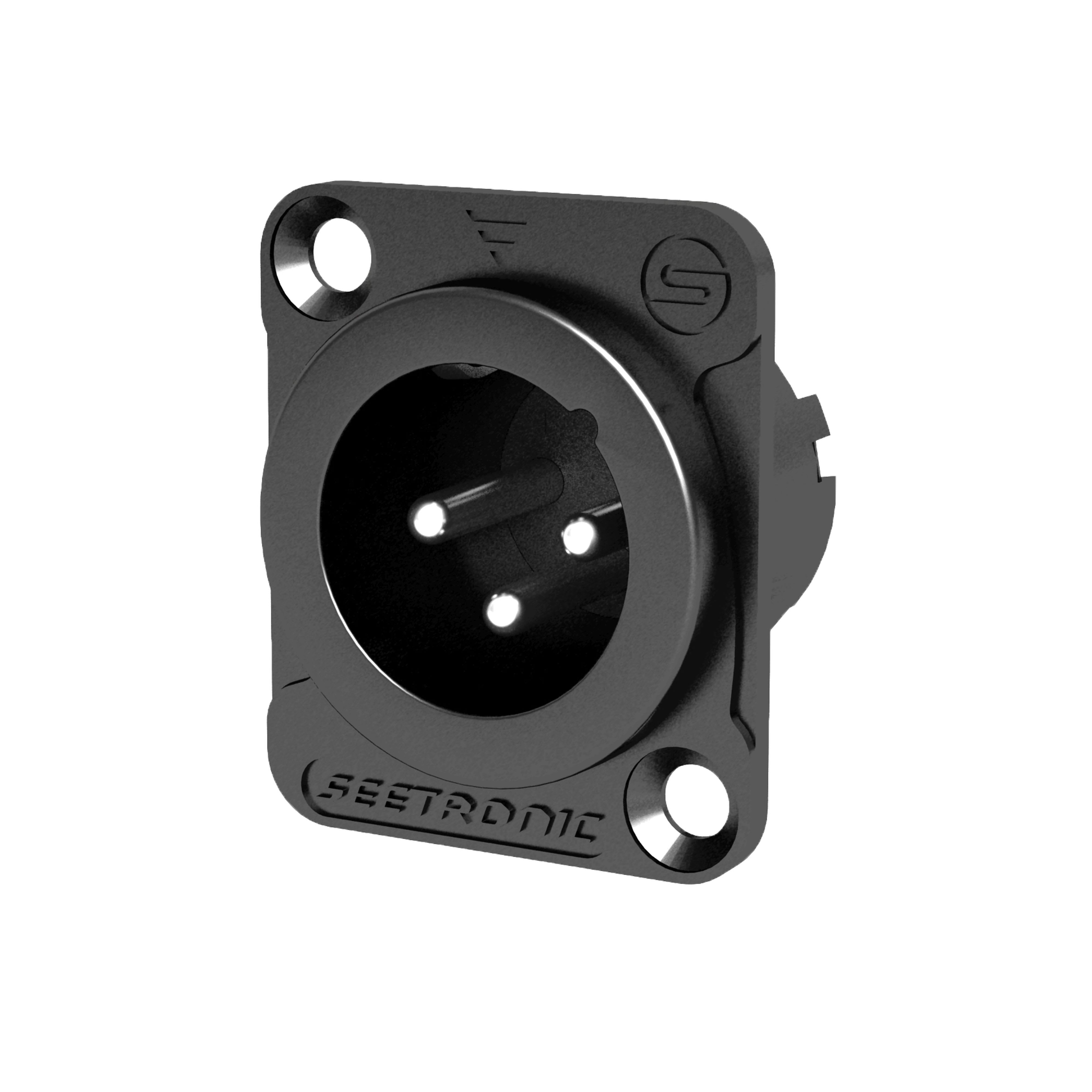 CAE Data - EMBASE XLR MALE 3 POINTS NOIRE CONTACT ARGENT