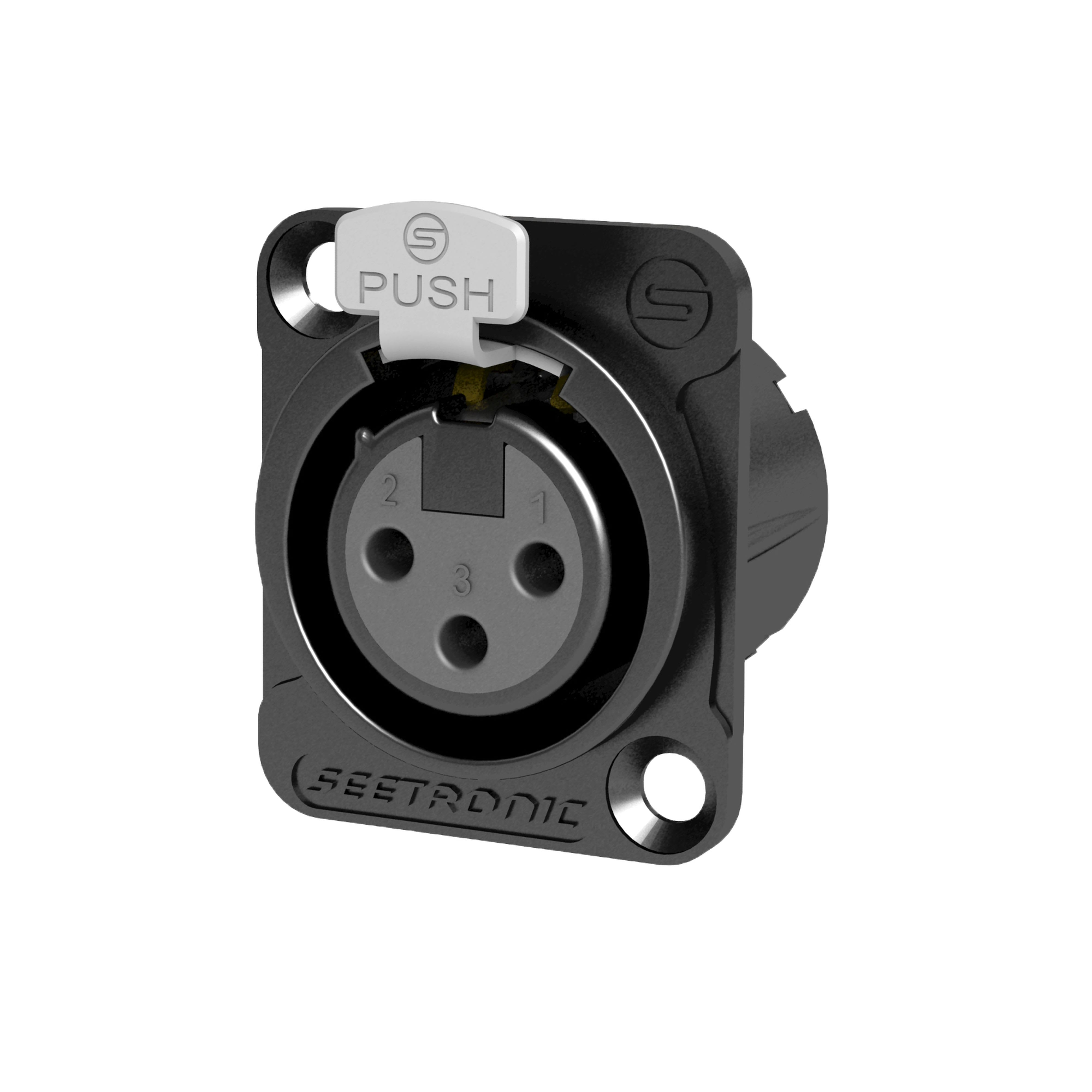 CAE Data - EMBASE XLR FEMELLE 3 PTS NOIRE CONTACT ARGENT