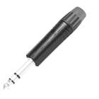 CAE Data - Connecteur Jack mâle stéréo 6.35 mm noir - SEETRONIC