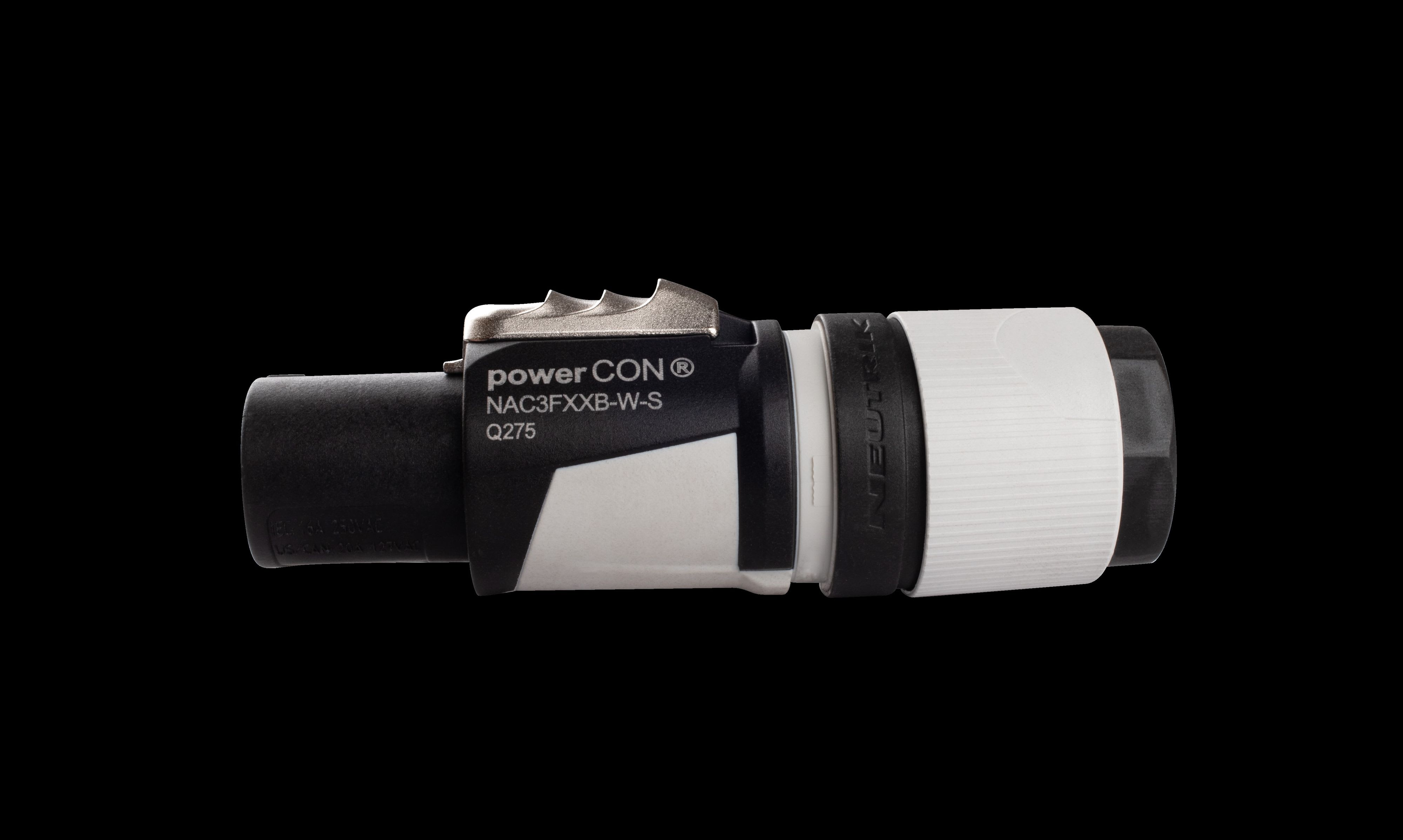 CAE Data - FICHE FEMELLE POWERCON 20A - P 3 POLES - CORPS PLASTIQUE NOIR