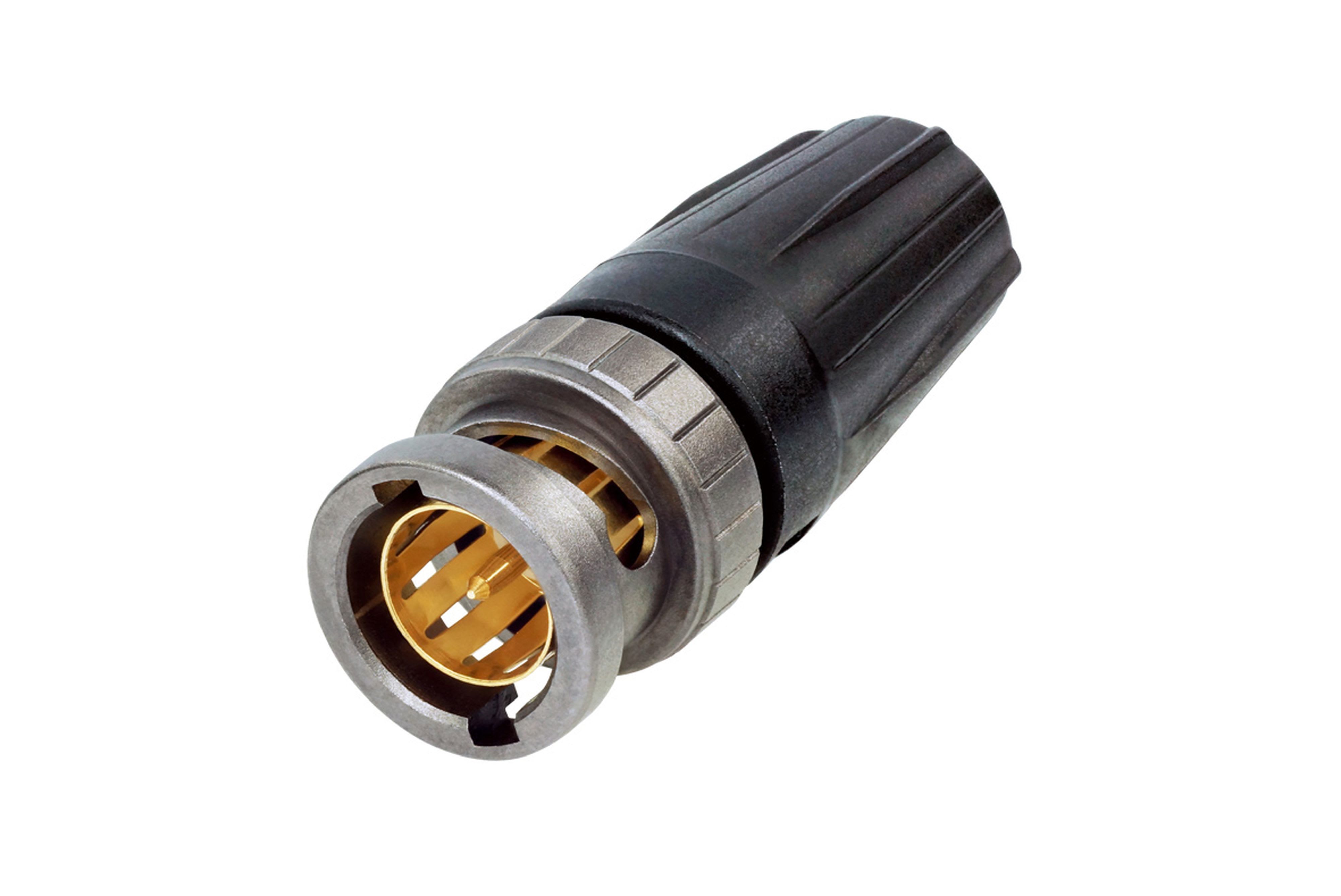 CAE Data - BNC UHD MALE A SERTIR - UHD062 AVEC MANCHON NOIR - NEUTRIK POUR CABLE UHD0628LSH