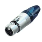 CAE Data - FICHE XLR FEMELLE 3 PTS SERIE XX - CORPS METAL NICKEL NEUTRIK