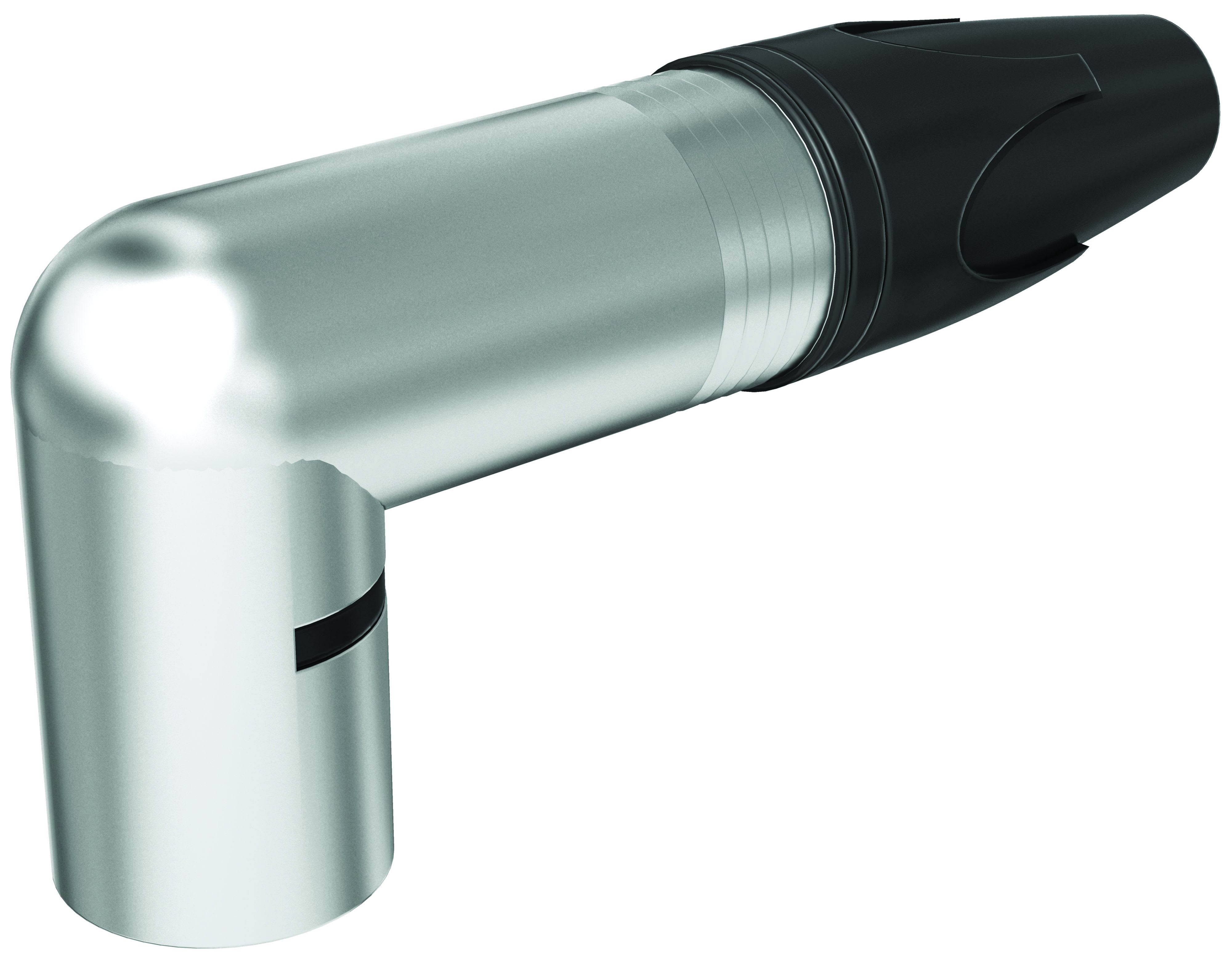 CAE Data - FICHE XLR MALE 3 PTS COUDEE SERIE XX - CORPS METAL NICKEL NEUTRIK