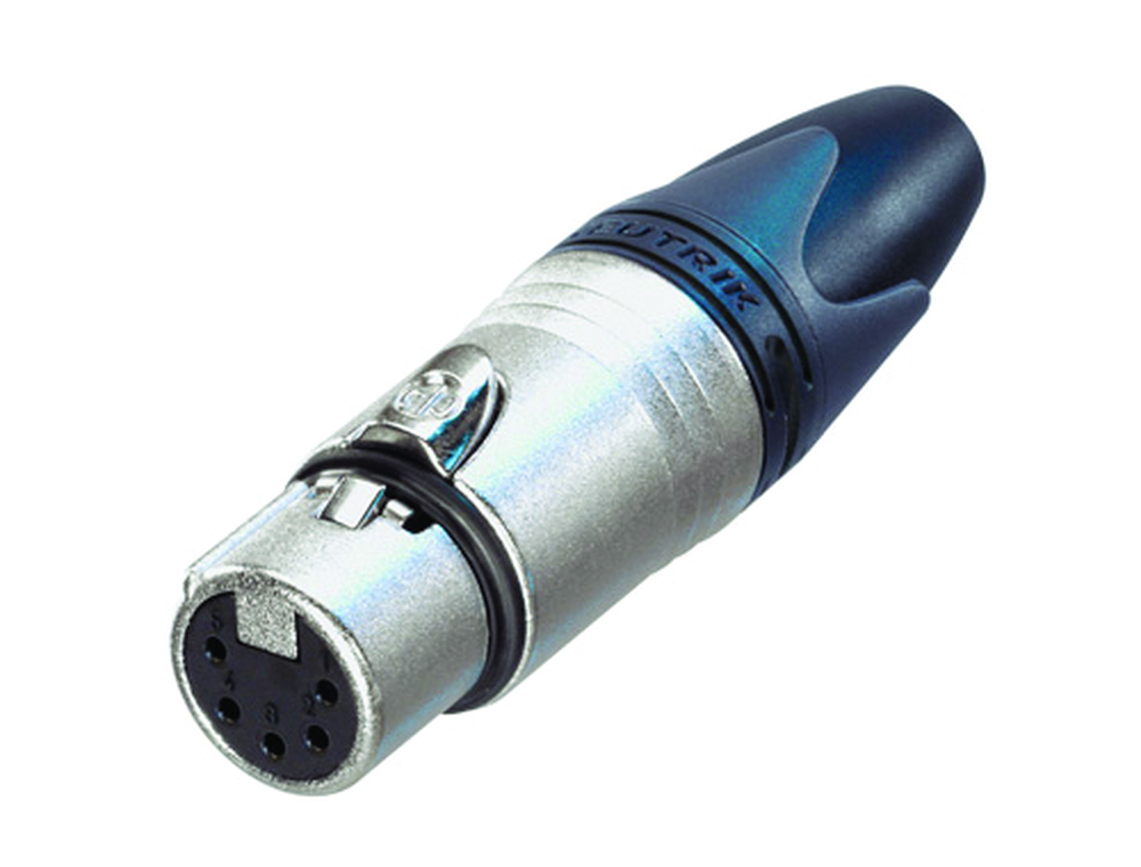 CAE Data - FICHE XLR FEMELLE 5 PTS SERIE XX - CORPS METAL NICKEL