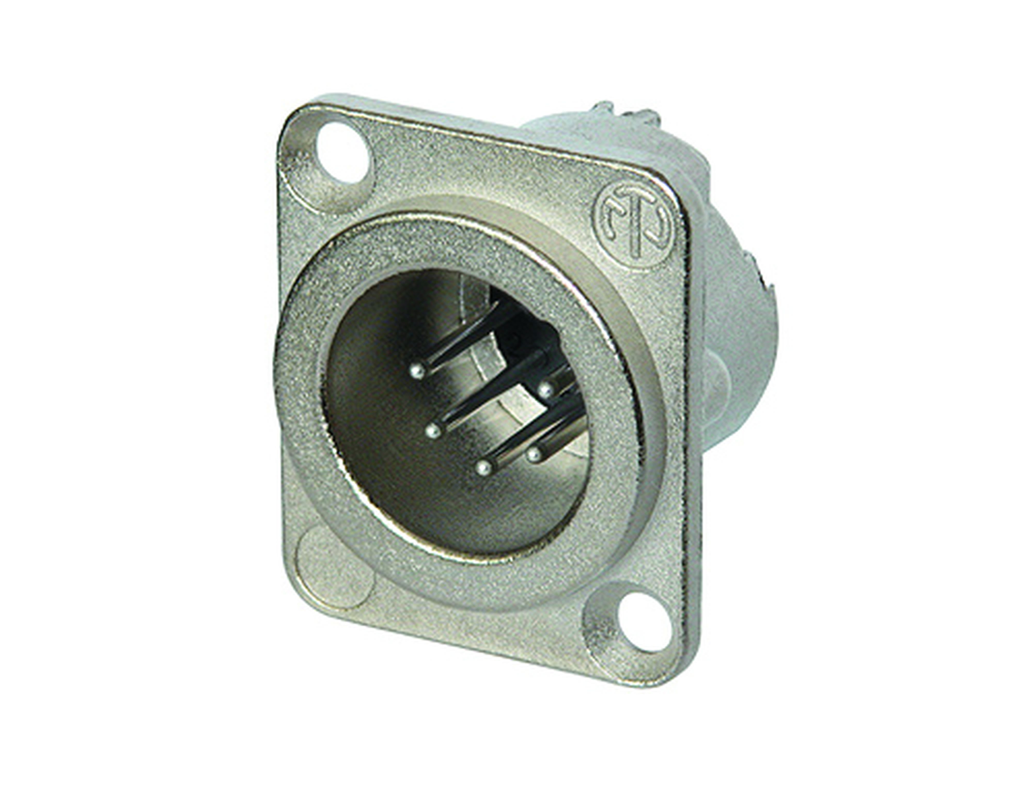 CAE Data - EMBASE XLR MALE 5 PTS SERIE D - SERIE XX CORPS METAL NICKEL - NEUTRIK