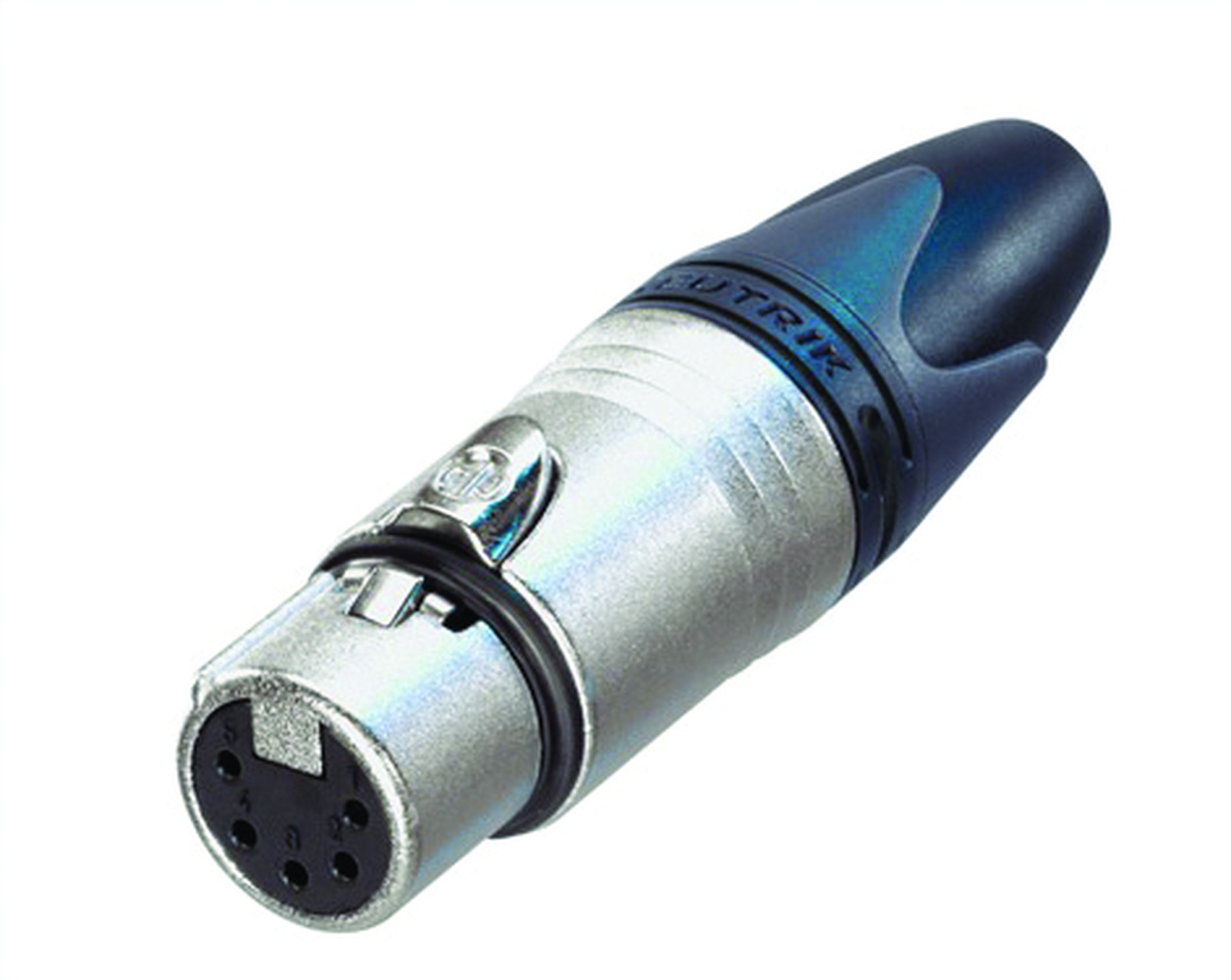 CAE Data - FICHE XLR MALE 5 PTS SERIE XX - CORPS METAL NICKEL NEUTRIK