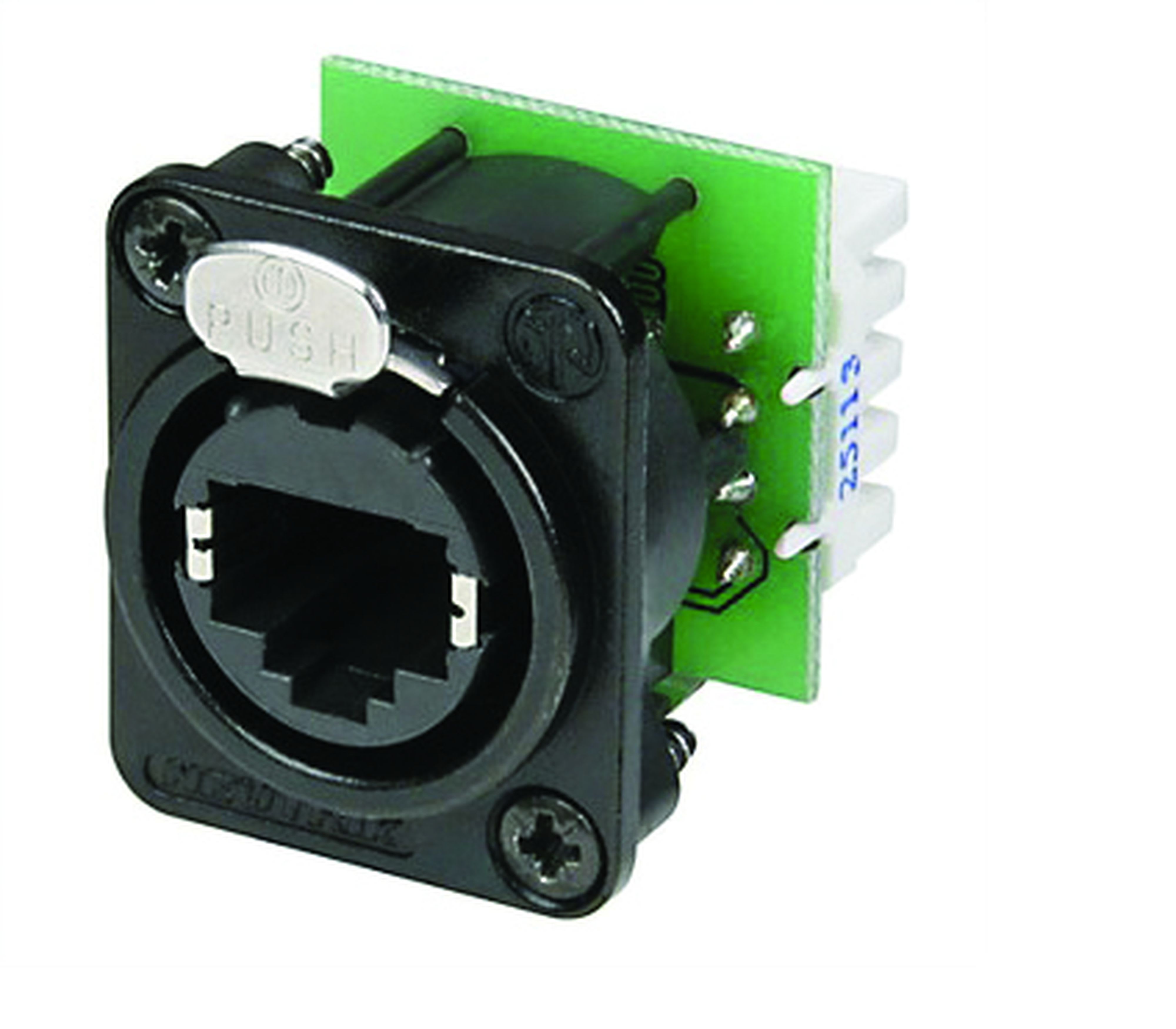 CAE Data - Embase ETHERCON RJ45 CAT5E - à clip - Corps noir - NEUTRIK