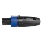 CAE Data - FICHE SPEAKON 4 PTS FEMELLE CORPS METAL NOIR - IP54