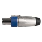 CAE Data - FICHE SPEAKON 4 PTS FEMELLE CORPS METAL ARGENT - IP54