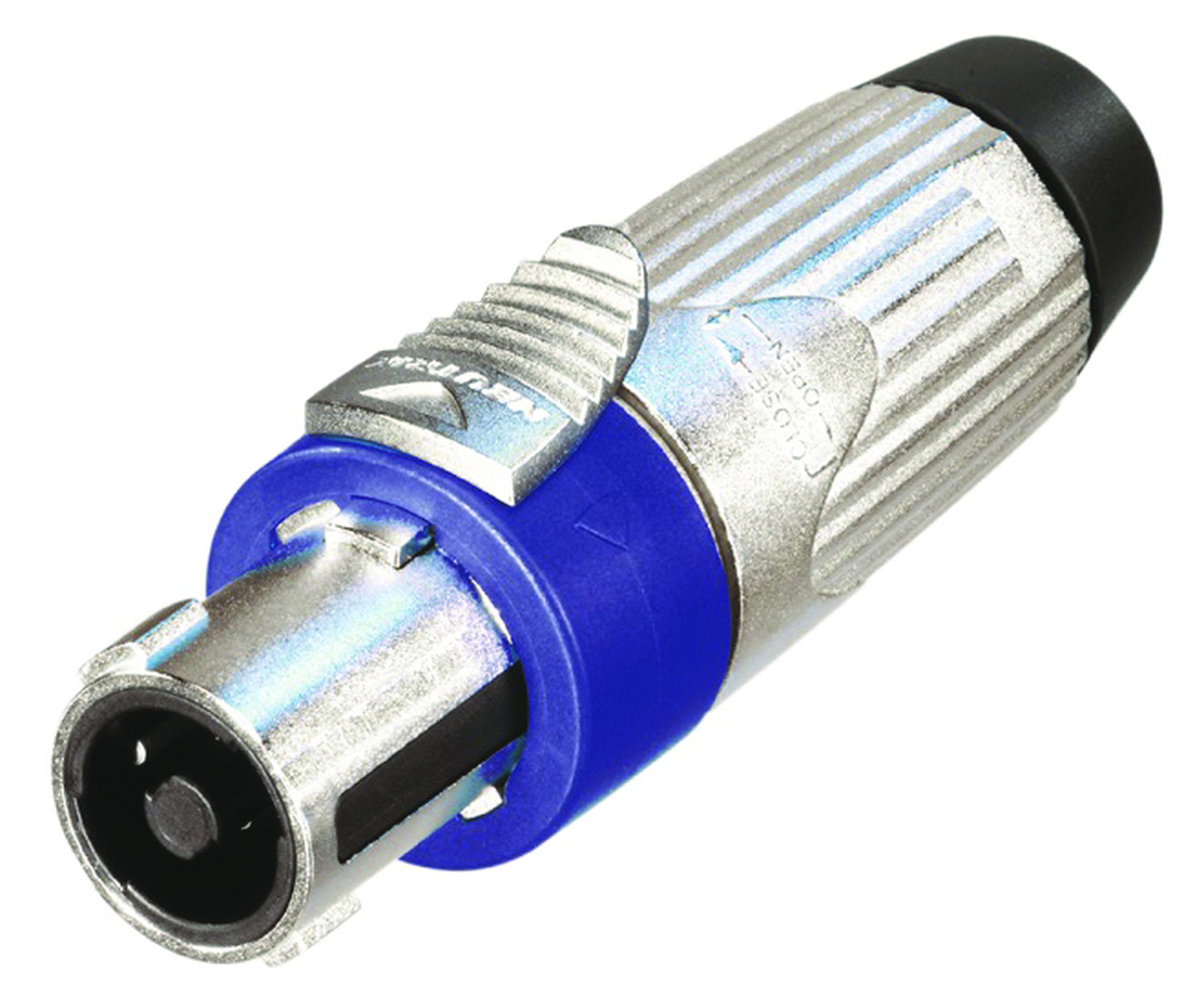 CAE Data - Fiche SPEAKON 4 points femelle - Corps métal nickel - étanche - IP54