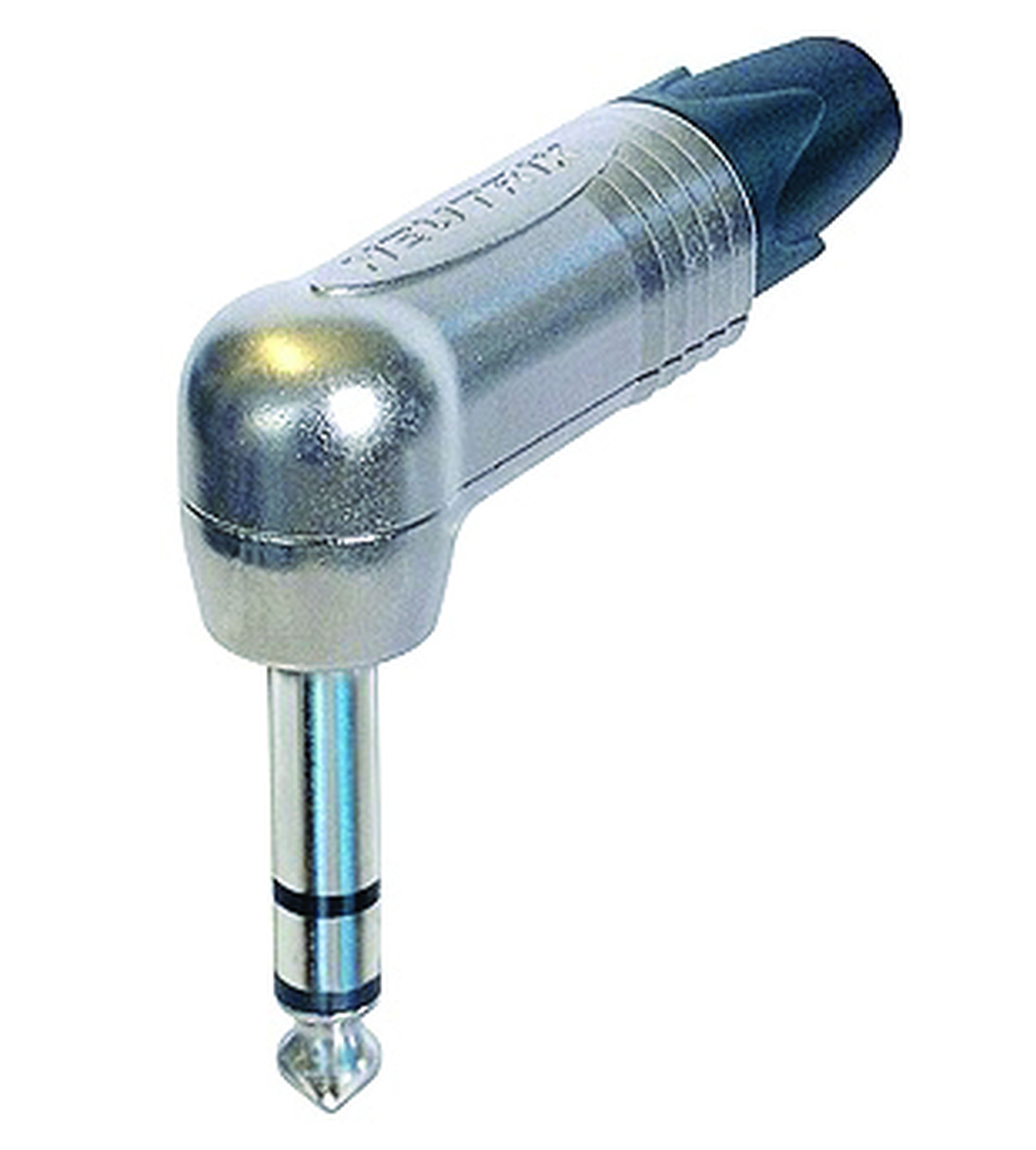 CAE Data - Jack mâle stéréo coudé 6.35 mm - Corps métal nickel - NEUTRIK