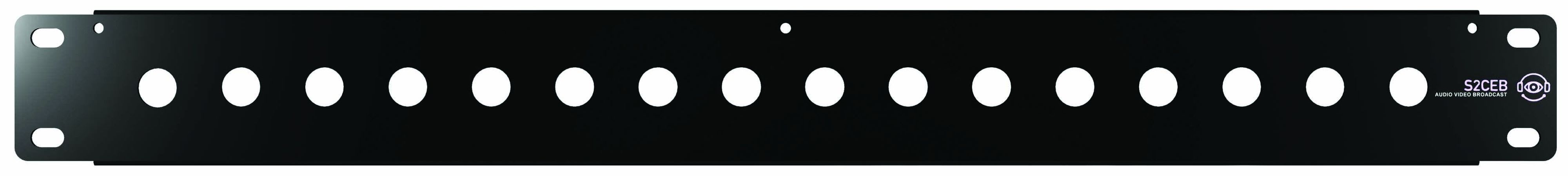 CAE Data - PANNEAU 16 BNC - 1U FORMAT 19 POUCES - EPOXY NOIR