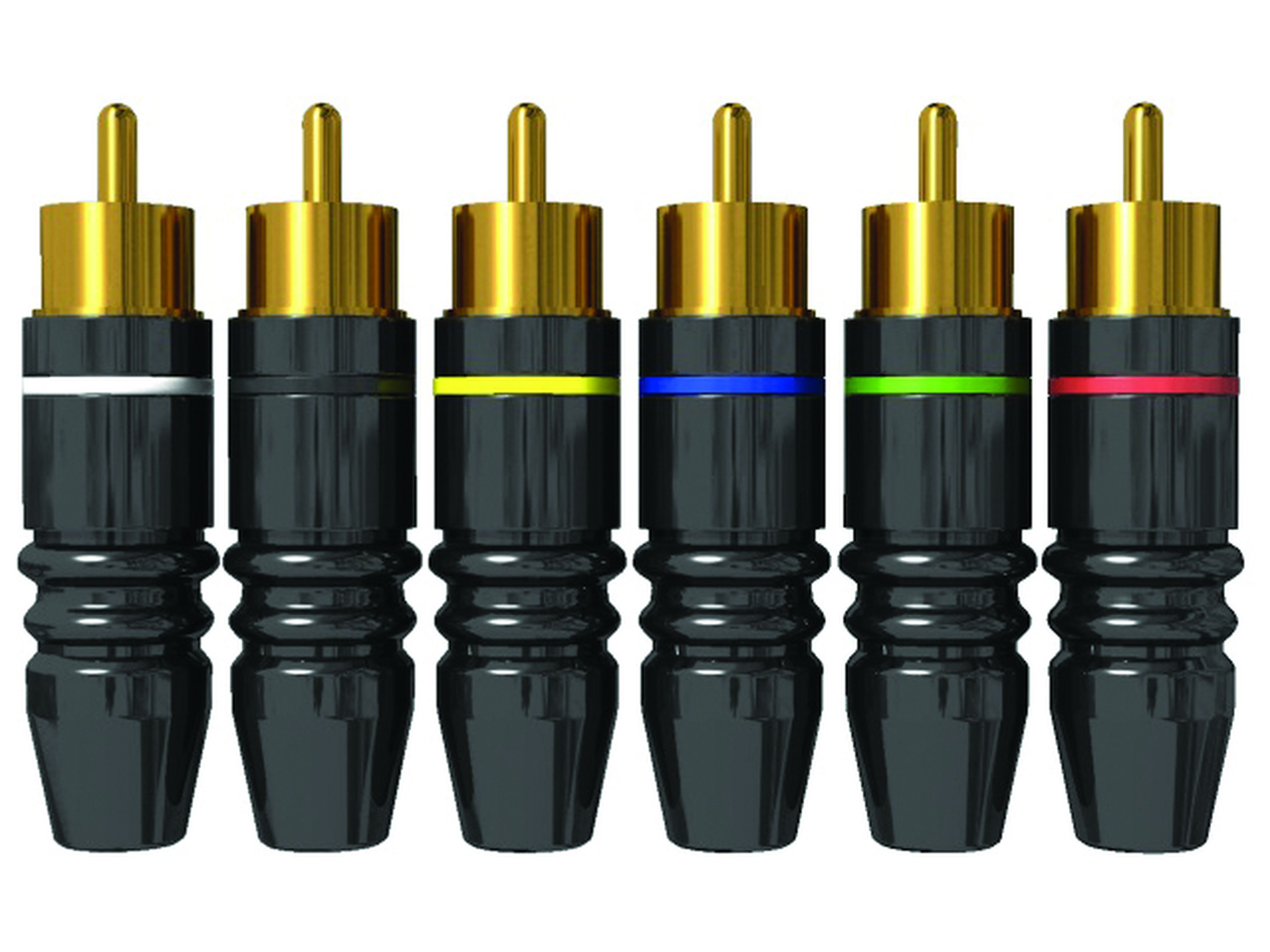 CAE Data - FICHE RCA METAL HAUT GAMME MALE - CONTACT OR CORPS NOIR - BAGUE NOIRE