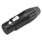 CAE Data - FICHE XLR FEMELLE 3 PTS DEMONTE - COQUE NOIRE