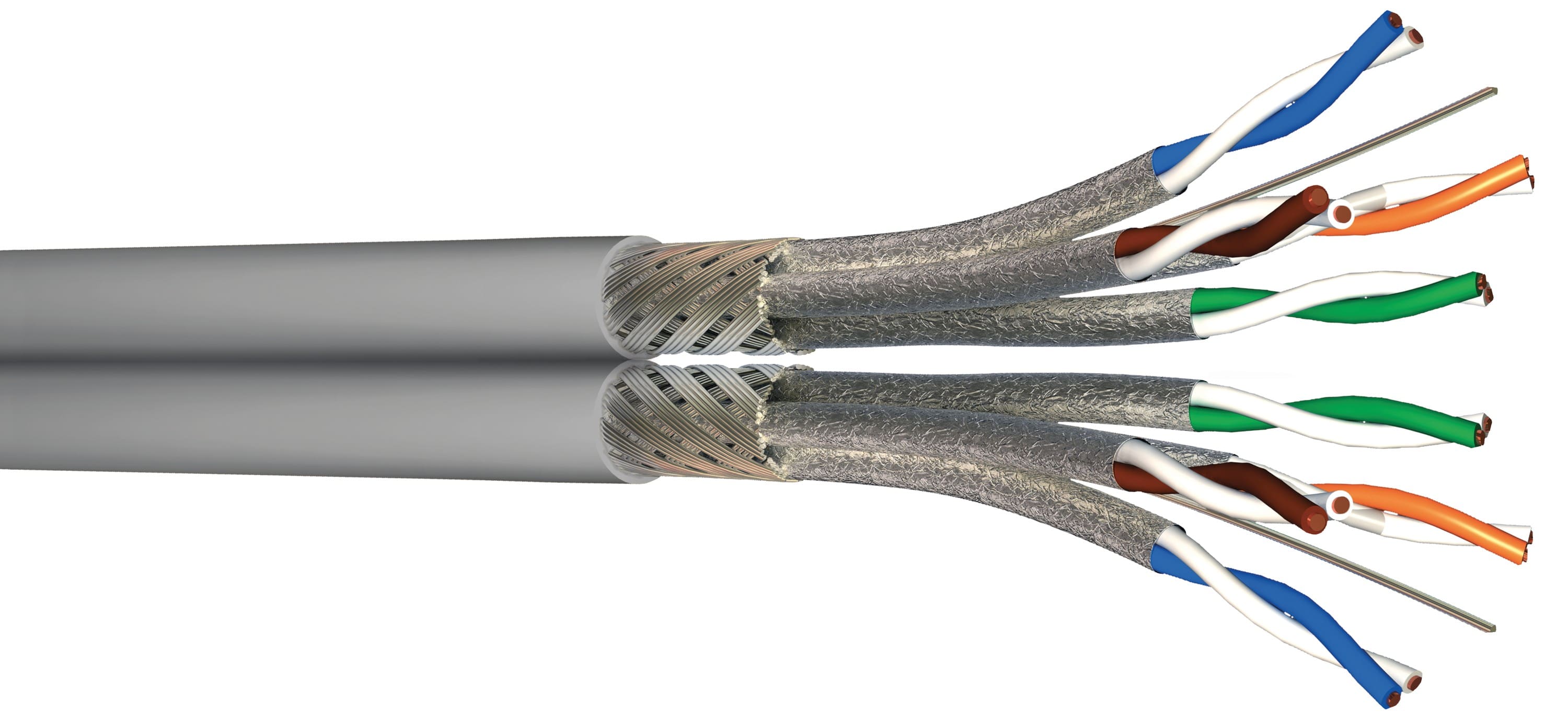 CAE Data - CABLE RIGIDE - CAT 6A - S/FTP EUROCLASS CCA GRIS LSZH