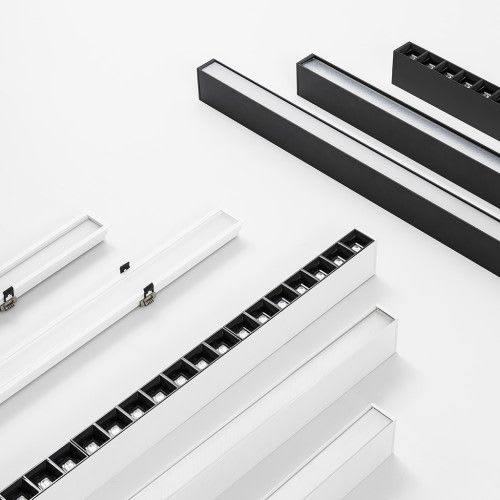 Faro - VIA EVO surface 1130 UGR<19 51+21W 3000K noir 51+21W 3000K IP20 1400 plus 600mA