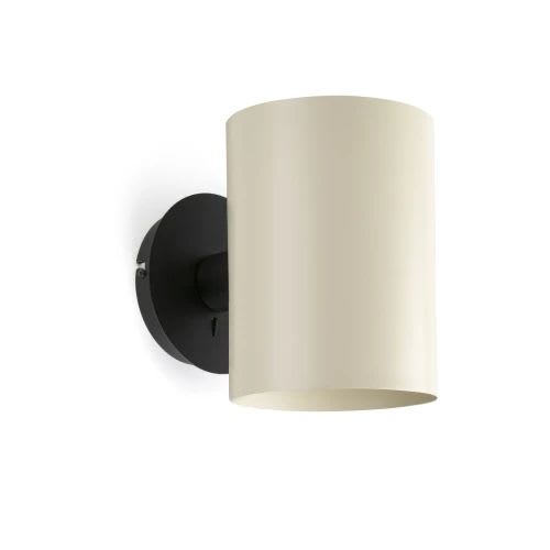 Faro - Guadalupe Lampe Applique Noire/Beige E27 50/60Hz 15W IP 20 classe I100V-240V