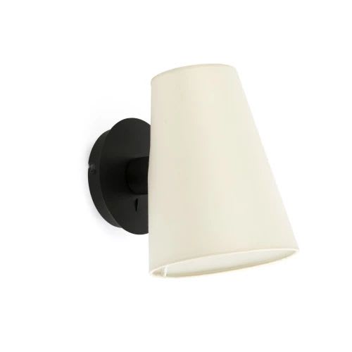 Faro - Lupe Lampe Applique Noire/Beige E27 50/60Hz 15W IP 20 classe I100V-240V