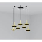 Faro - Whizz Lampe Suspension Or/Noire 7L E27 50/60Hz 15W IP 20 classeII 100V-240V