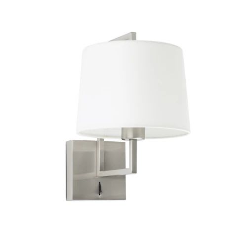 Faro - Frame Lampe Applique Nickel Mat/Blanc E27 50/60Hz 15W IP 20 classeI 100V-240V