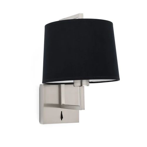 Faro - Frame Lampe Applique Nickel Mat/Noire E27 50/60Hz 15W IP 20 classeI 100V-240V