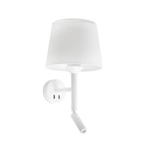 Faro - Savoy Lampe Applique Avec Lecteur Blanc/Blanc E27 50/60Hz 15W IP 20classe II 100