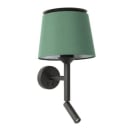 Faro - Savoy Lampe Applique Avec Lecteur Con Lettore Noire/Vert E27 50/60Hz 15WIP 20 cl